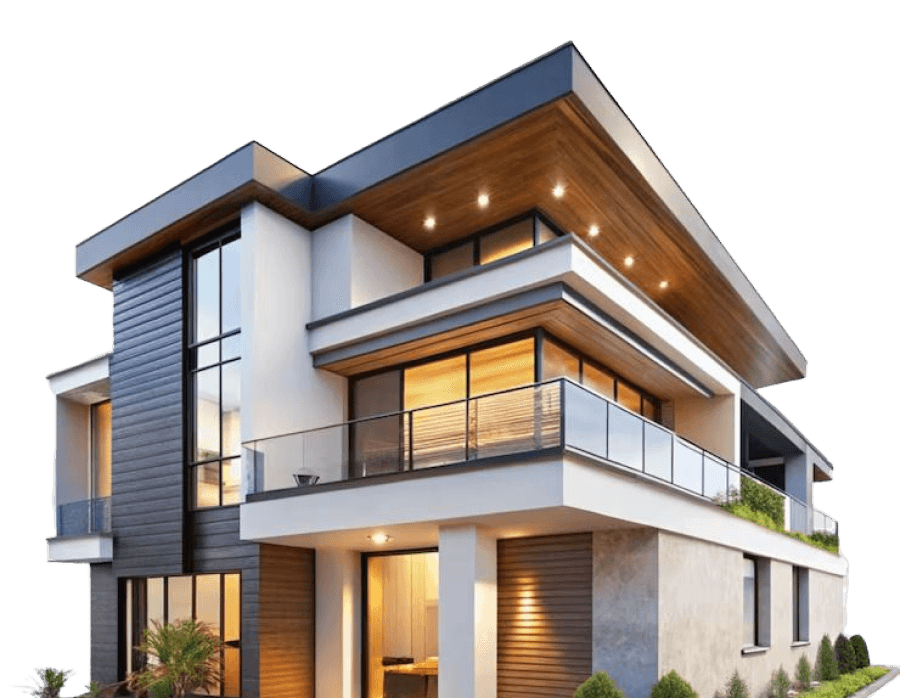 Modern luxury house rendering